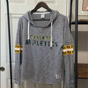 Pink Brand Grey Oakland A’s Hoodie Size Small
